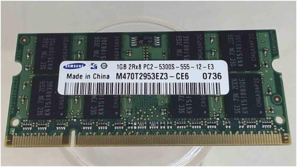 1GB DDR2 Arbeitsspeicher RAM Samsung PC2-5300S-555-12-E3 Clevo M765SU