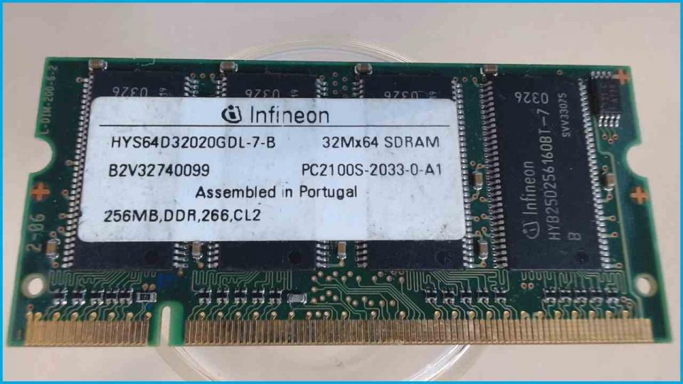 256MB RAM Arbeitsspeicher DDR PC2100S-2033-0-A1 Infineon 266 CL2