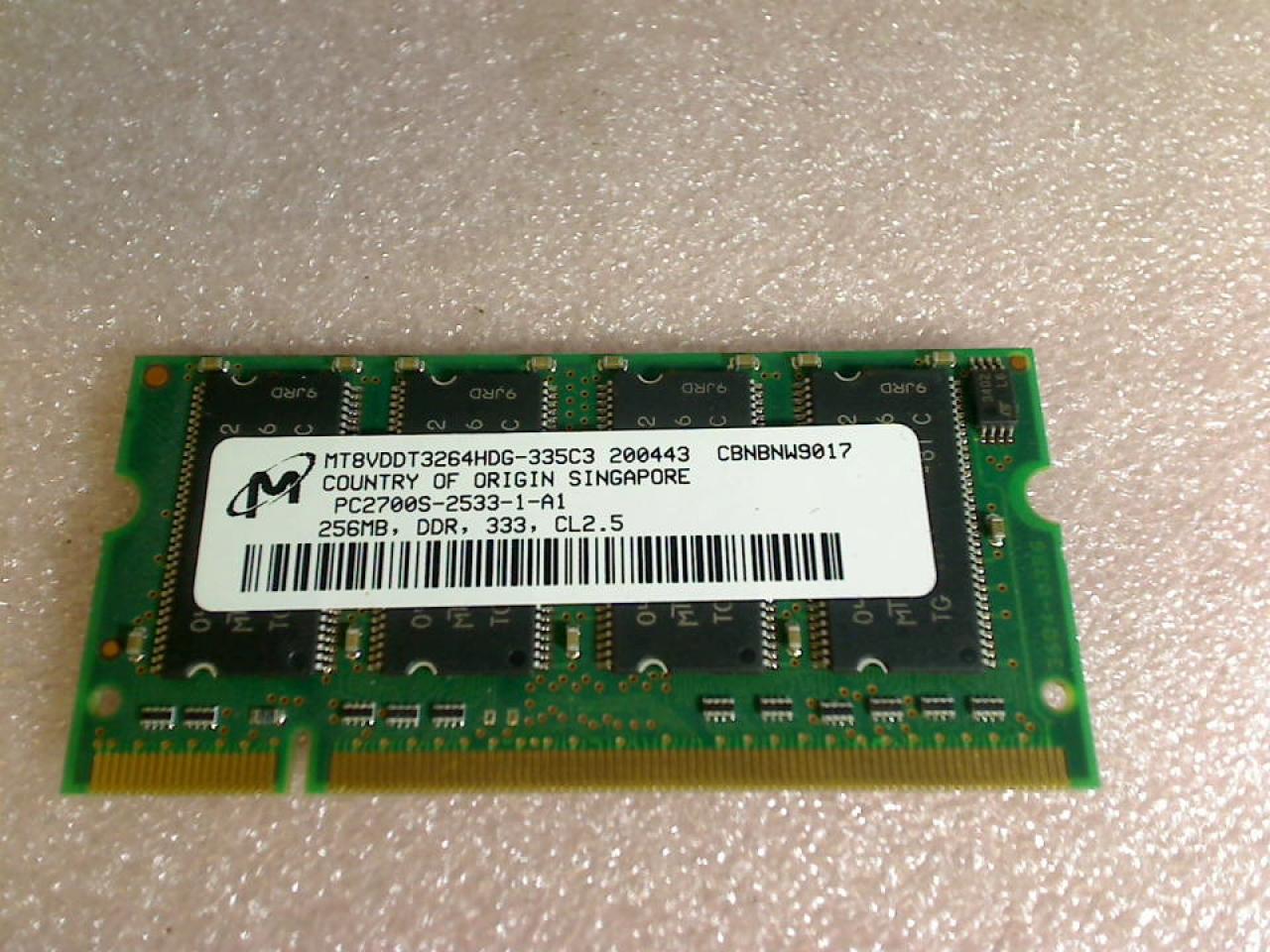 256MB RAM Arbeitsspeicher DDR PC2700S-2533-1-A1 IBM ThinkPad 2373 T40 (3)