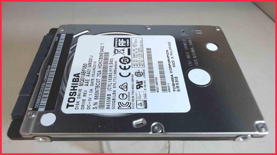 HDD Festplatte 2,5" 500GB Toshiba MQ01ABF050 Acer Aspire ES 15 ES1-571-C948