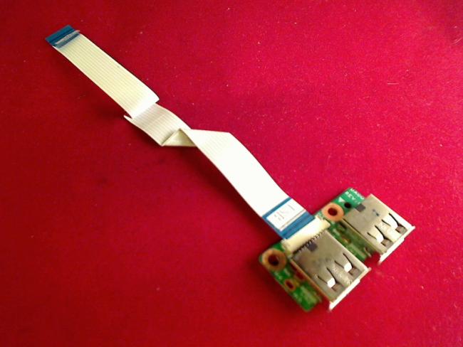 USB Port Buchse 2-fach Board Kabel Cable HP dv6 dv6-2090eg