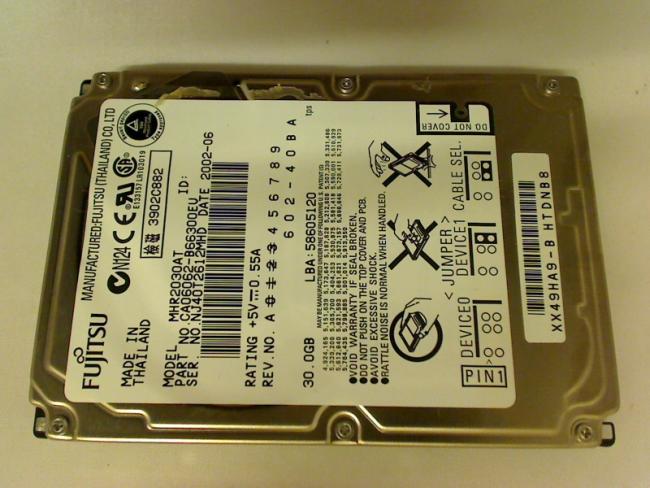 30GB Fujitsu MHR2030AT IDE 3.5" HDD Festplatte Targa Xtender 400