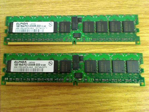 2 x 1 GB Arbeitsspeicher DDR2 ELPIDA 1GB 1Rx4 PC2-3200R-333 HP xw6200