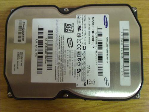 80 GB 3.5" Festplatte HDD HD080HJ/P aus HP workstation xw6200