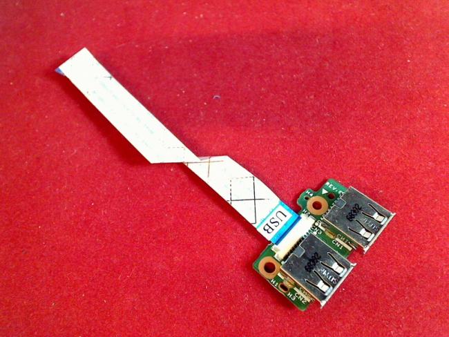 USB Port Buchse 2-fach Board Platine Modul Kabel Cable HP dv5 - 1110eg
