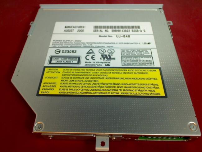 DVD Brenner IDE UJ-840 mit Blende & Halterung Sony PCG-7D1M VGN-FS315M