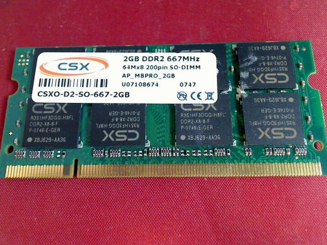 2GB DDR2 667MHz CSX SODIMM Ram Arbeitsspeicher Apple MacBook Pro A1226 15"