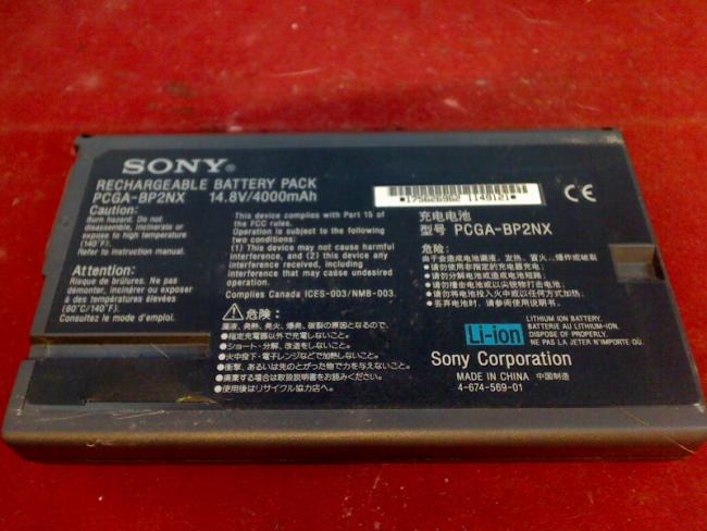 Akku 14.8V 4000mAh Sony PCG-GRT995MP PCG-8P3M (Ungeprüft/Uncheck)
