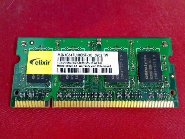 1GB DDR2 PC2-5300S elixir Ram Arbeitsspeicher Clevo Terra Mobile 2300