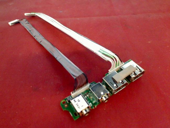 USB 2-Fach Port Sound Audio Board & Kabel Cable HP Compaq nx7400 #1