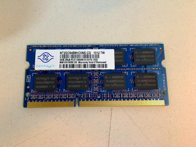 2GB DDR3 PC3-10600S NANYA SODIMM Ram Arbeitsspeicher Acer Aspire 7741G MS2309