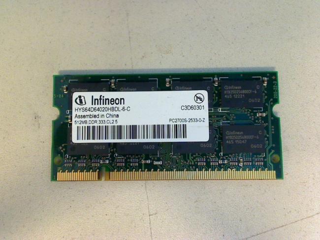 512MB DDR 333 Infineon SODIMM RAM Arbeitsspeicher Acer 5000 ZL5