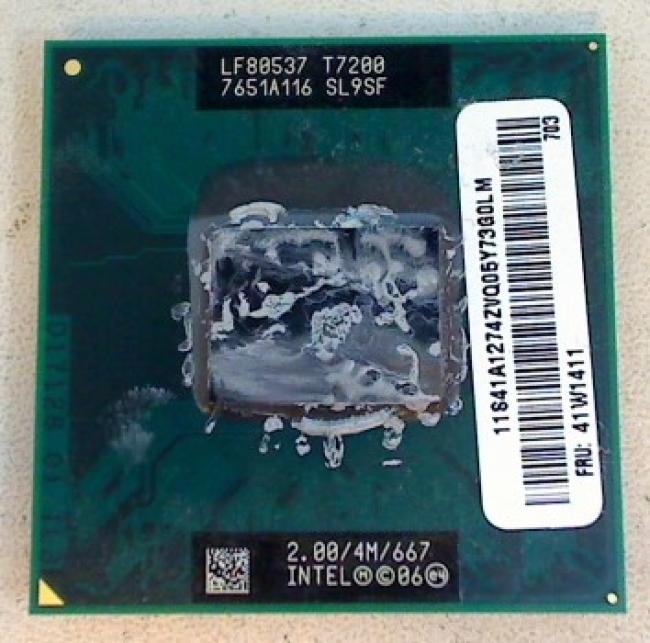 2GHz Intel Core 2 Duo T7200 SL9SF CPU Prozessor IBM Lenovo T60 2007