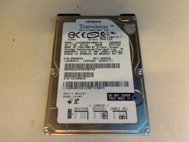 60GB Hitachi IC25N060ATMR04-0 2.5\" IDE (AT) HDD Acer Extensa 4100 ZL3