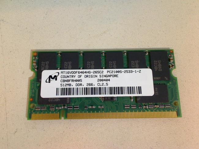 512MB DDR 266 PC2100S SODIMM RAM Arbeitsspeicher Smartbook i1100Z M360S M3S