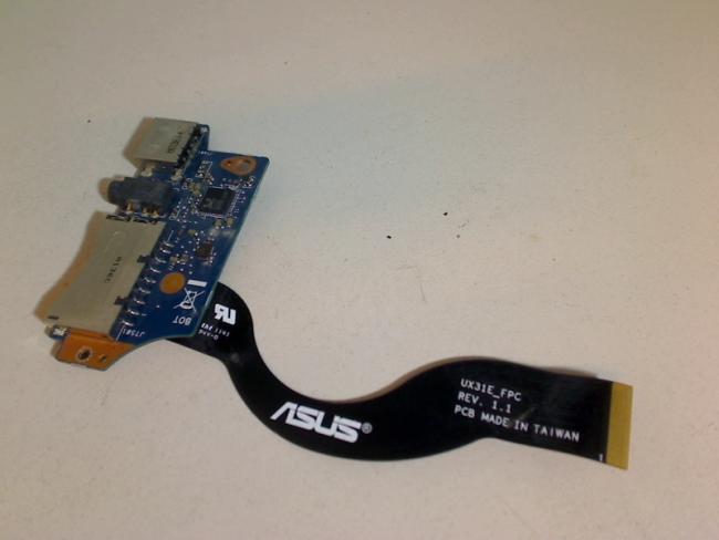 USB Port Audio Card Reader Kartenleser Board Platine Asus Zenbook UX31E