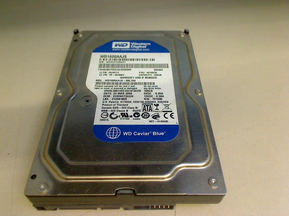 160GB HDD Festplatte 3.5" WD1600AAJS Western Digital (SATA)
