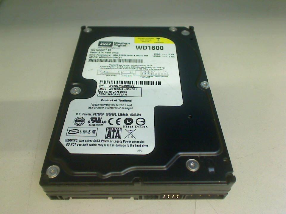 160GB HDD Festplatte 3.5" WD1600JS Western Digital (SATA)