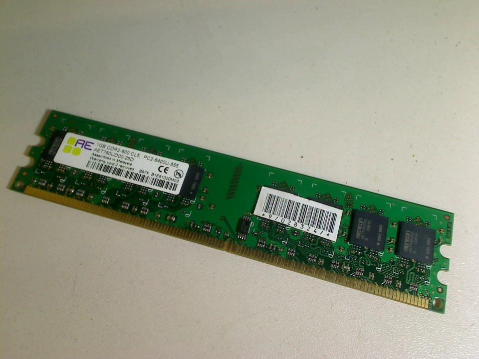 1GB DDR2-800 CL5 PC2-6400U-555 Aeneon AET760UD00-25D