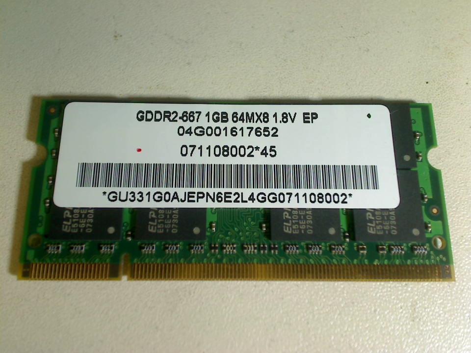 1GB DDR2 Arbeitsspeicher RAM Elpida GDDR2-667 64MX8 1.8V Asus X50RL