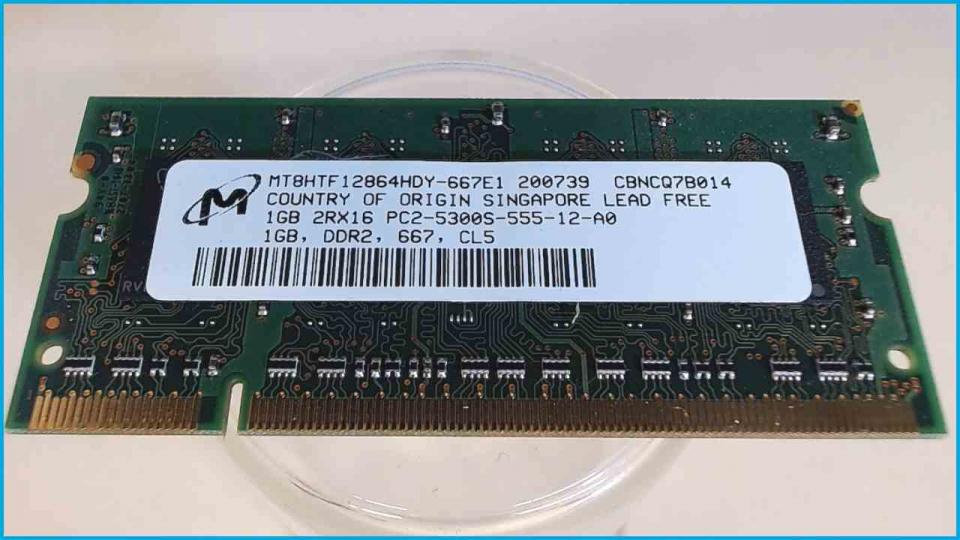 1GB DDR2 Arbeitsspeicher RAM Micron PC2-5300S-555-12-A0 Thinkpad T61 -2