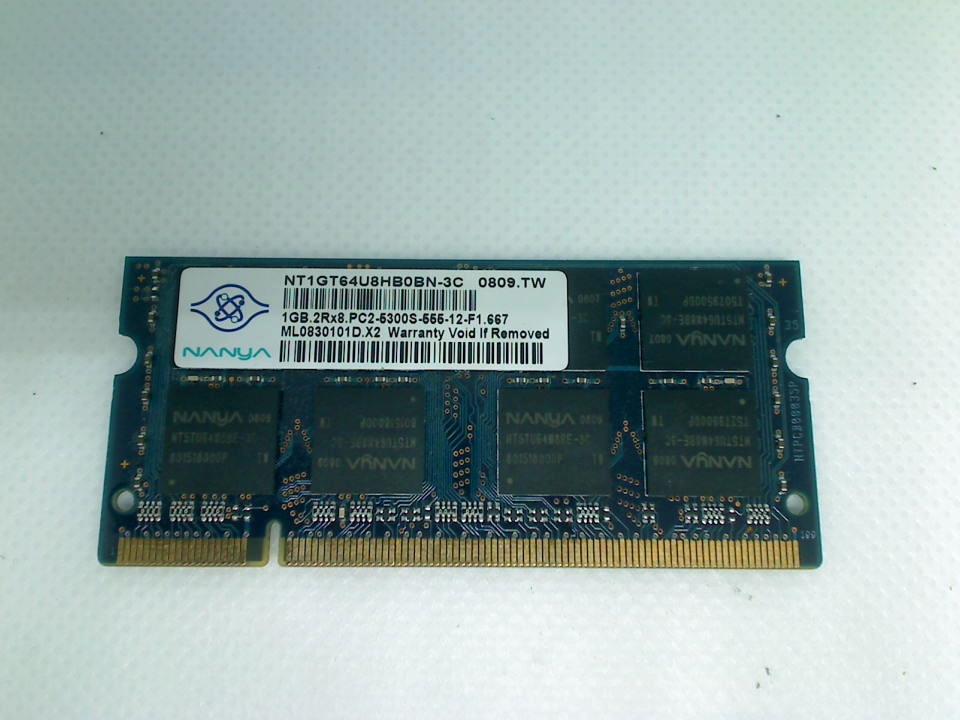 1GB DDR2 Arbeitsspeicher RAM Nanya PC2-5300S-555-12-F1.667 Toshiba Tecra A9