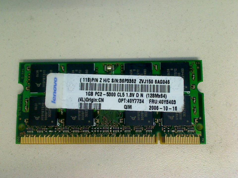 1GB DDR2 Arbeitsspeicher RAM PC2.5300 CL5 1.8V D N Dell D620 PP18L -4
