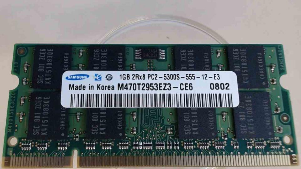1GB DDR2 Arbeitsspeicher RAM Samsung PC2-5300S-555-12-E3 Tecra A9 PTS52E