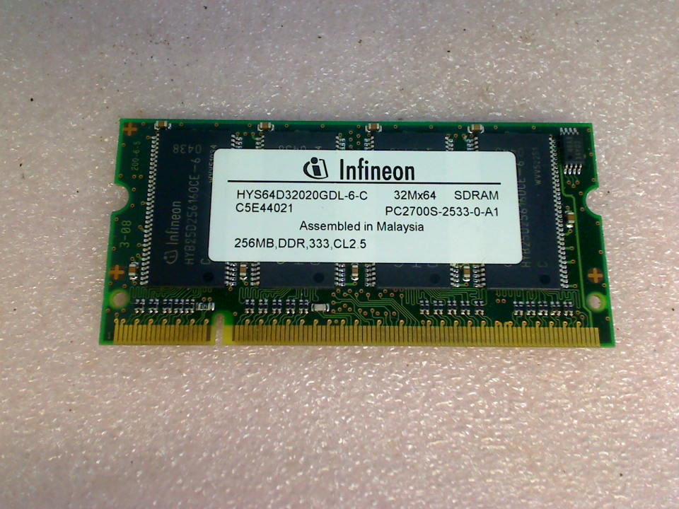 256MB RAM Arbeitsspeicher DDR 333 Infineon PC2700S Asus A3E-8032P
