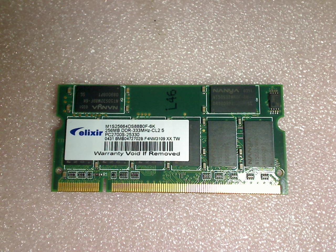 256MB RAM Arbeitsspeicher DDR-333MHz PC2700S Acer 1360 1362WLMi