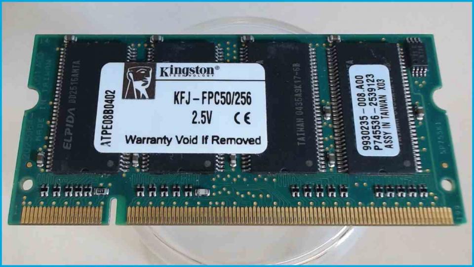 256MB RAM Arbeitsspeicher PC2100 DDR SDRAM SODIMM Kingston KFJ-FPC50/256