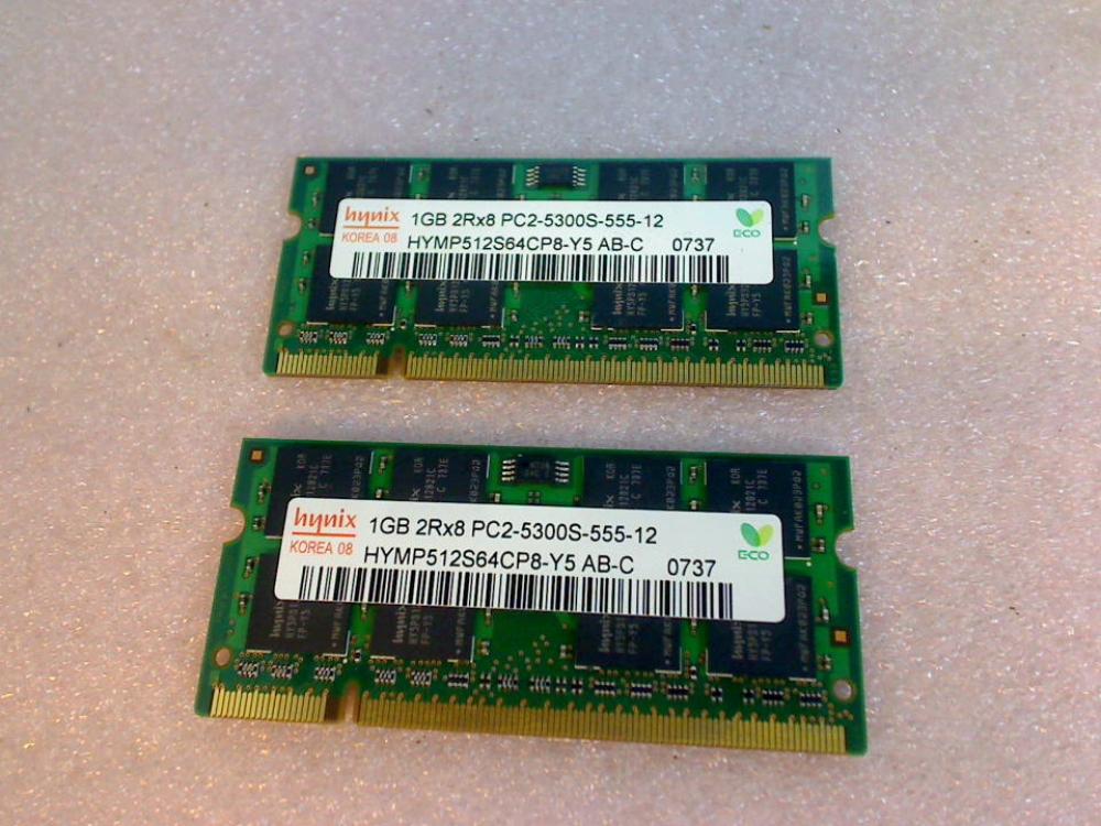 2GB DDR2 Arbeitsspeicher RAM 2x1GB Hynix PC2-5300S Fujitsu Amilo Li 2732