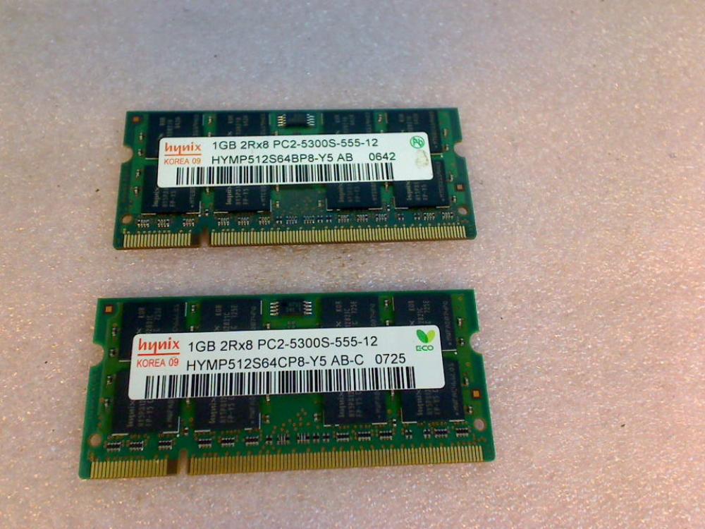 2GB DDR2 Arbeitsspeicher RAM (2x1GB) Hynix PC2-5300S MSI GX610 MS-163D