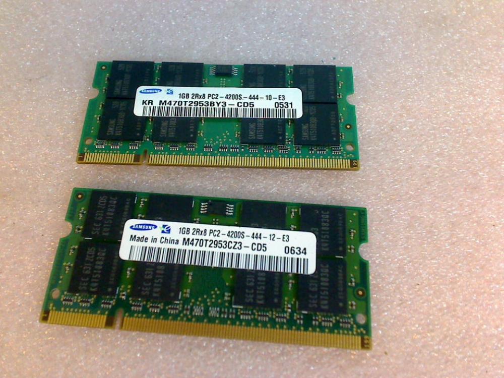 2GB DDR2 Arbeitsspeicher RAM (2x1GB) Samsung PC2-4200S Clevo Hyrican M66JE -1