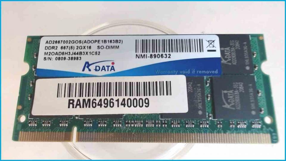 2GB DDR2 Arbeitsspeicher RAM AData 667 PC2-5300S 2GX16 MSI Wind Nettop 120