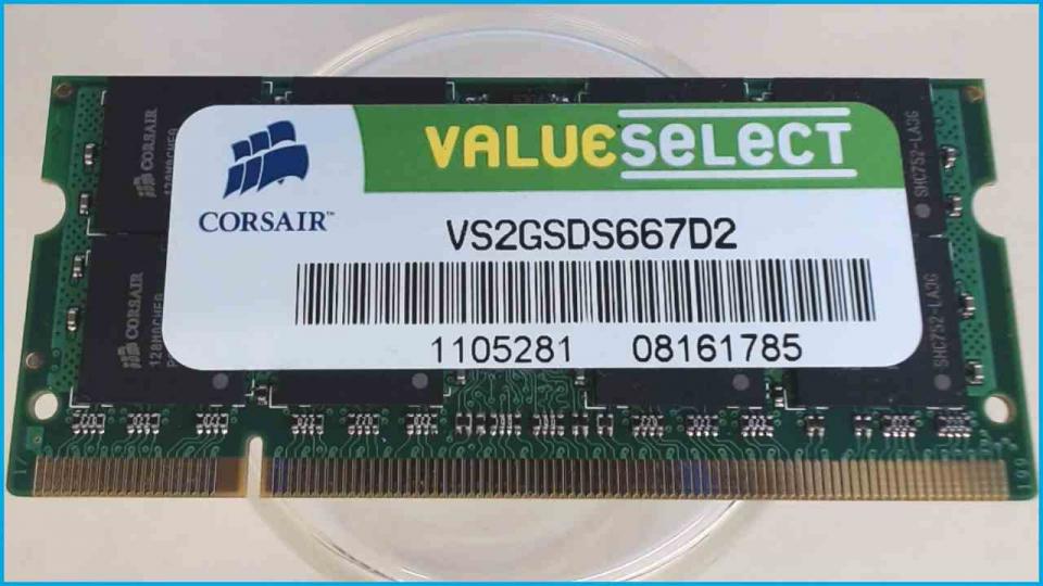 2GB DDR2 Arbeitsspeicher RAM Corsair PC2-5300 667MHz Compal Littlebit RM FL91