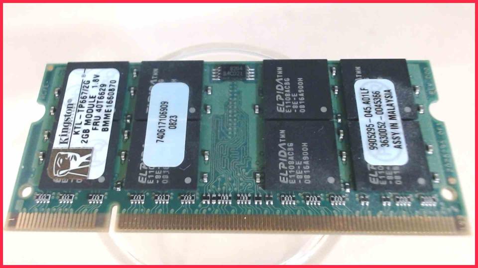 2GB DDR2 Arbeitsspeicher RAM Kingston KTL-TP667/2G ThinkPad T61 Type 6458