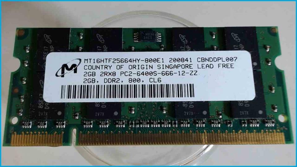 2GB DDR2 Arbeitsspeicher RAM Micron PC2-6400S-666-12-ZZ Compaq 6530b -2
