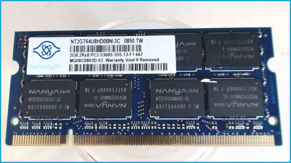 2GB DDR2 Arbeitsspeicher RAM Nanya PC2-5300S-555-13-F1.667 Aspire 5535 MS2254 -2