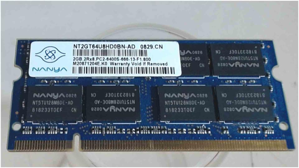 2GB DDR2 Arbeitsspeicher RAM Nanya PC2-6400S-666-13-F1.800 Samsung X65 NP-X65