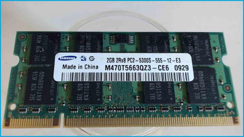 2GB DDR2 Arbeitsspeicher RAM Samsung PC2-5300S-555-12-E3 Extensa 5630EZ MS2231