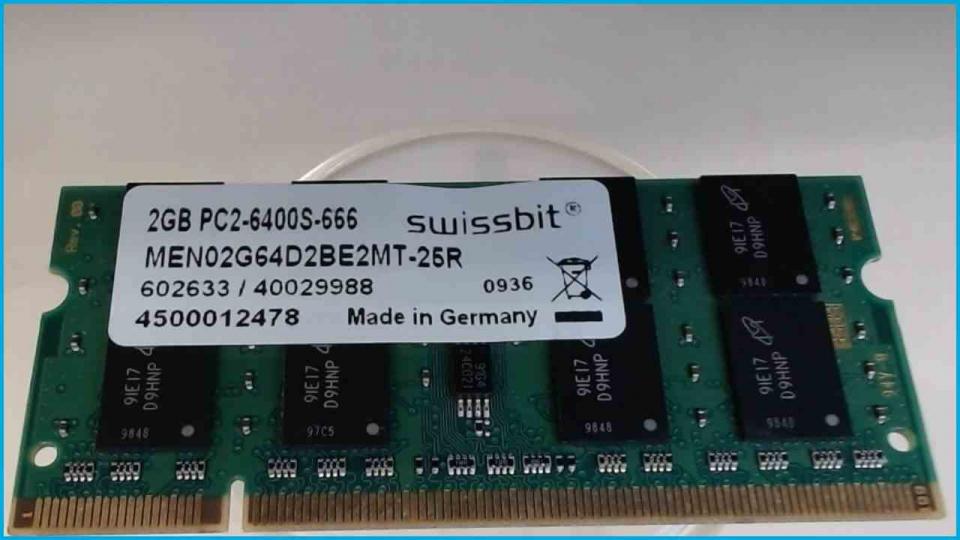 2GB DDR2 Arbeitsspeicher RAM Swissbit PC2-6400S-666 Samsung Q35 NP-Q35