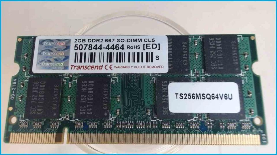 2GB DDR2 Arbeitsspeicher RAM Transcend 667 SO-Dimm CL5 MSI VR601 MS-163C -2