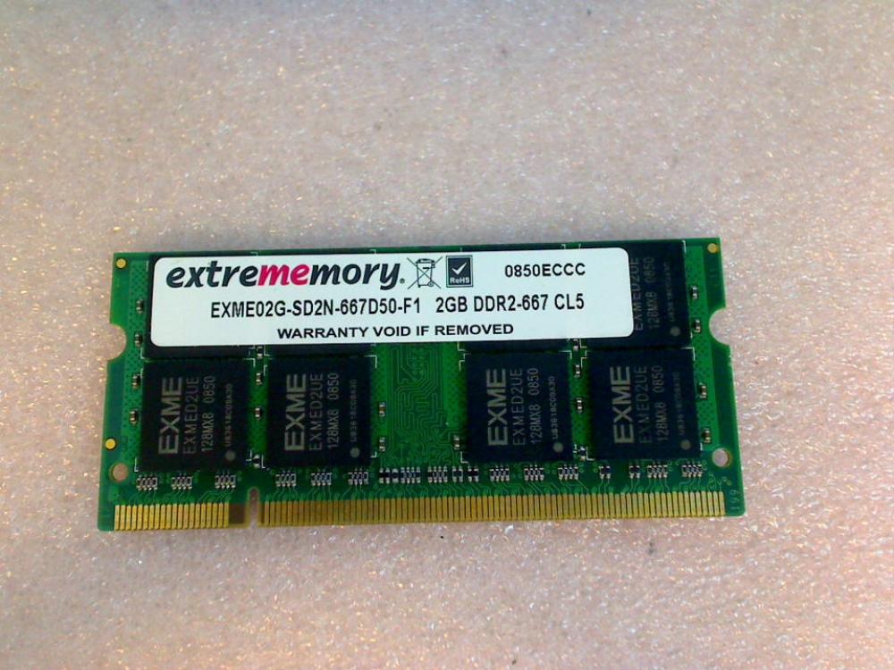 2GB DDR2 Arbeitsspeicher RAM extrememory 667 CL5 Terra Mobile 1760 MS-1719