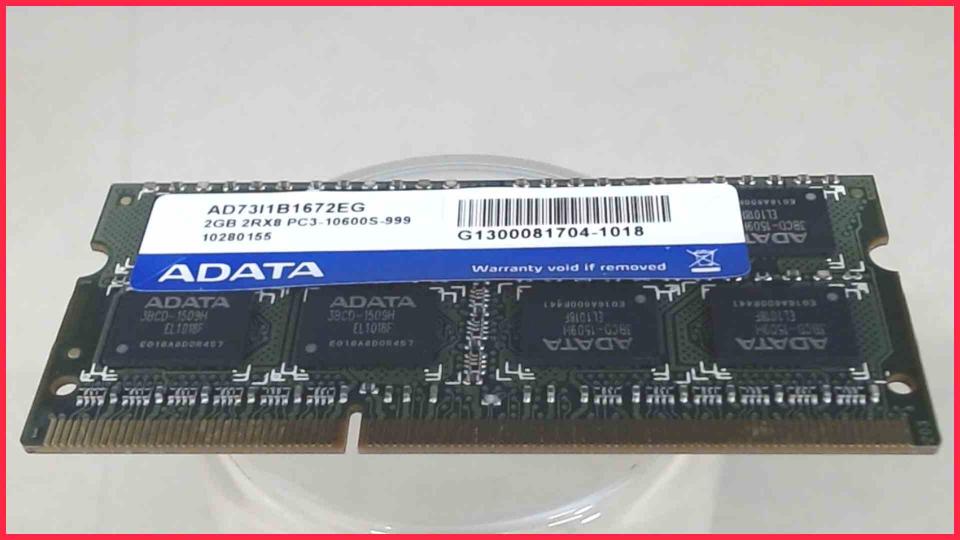 2GB DDR3 Arbeitsspeicher RAM AData PC3-10600S-999 Asus X72D -3