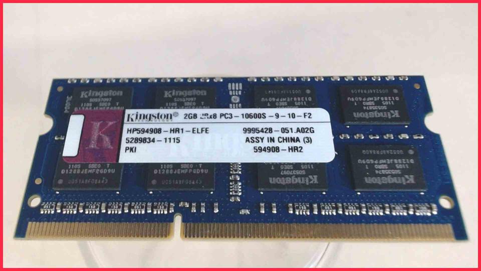 2GB DDR3 Arbeitsspeicher RAM Kingston PC3-10600S-9-10-F2 Asus X73E TY220V