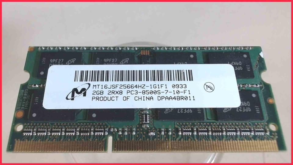 2GB DDR3 Arbeitsspeicher RAM Micron PC3-8500S-7-10-F1 Packard Bell P5WS0 -2