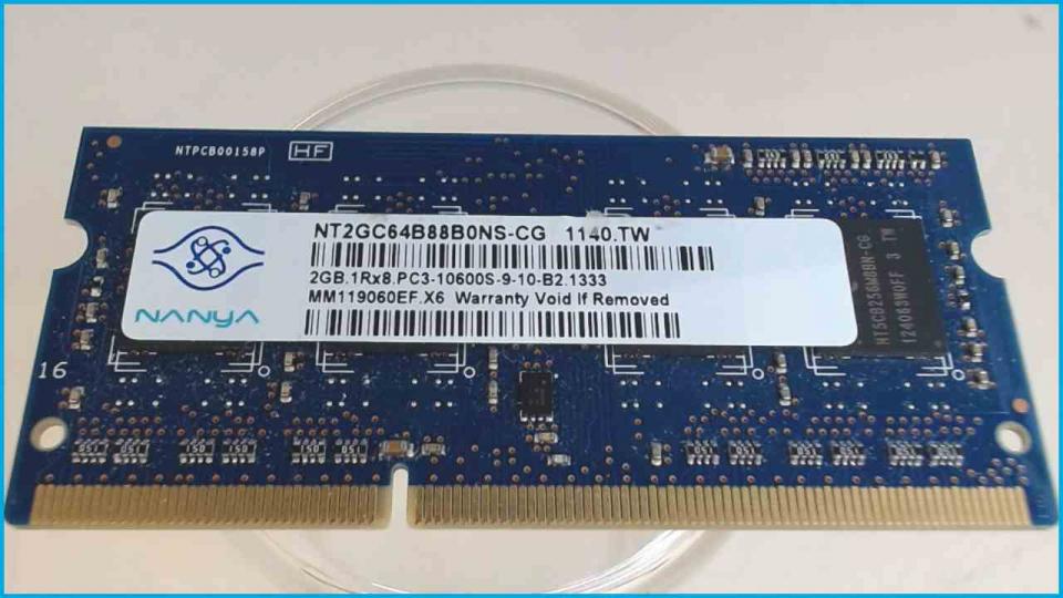 2GB DDR3 Arbeitsspeicher RAM Nanya PC3-10600S-9-10-B2.1333 Lenovo G550 2958