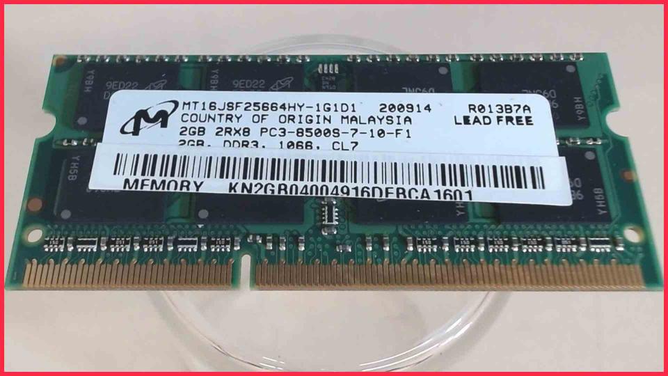 2GB DDR3 Arbeitsspeicher RAM PC3-8500S Packard Bell Easynote LJ65 KAYF0 -2