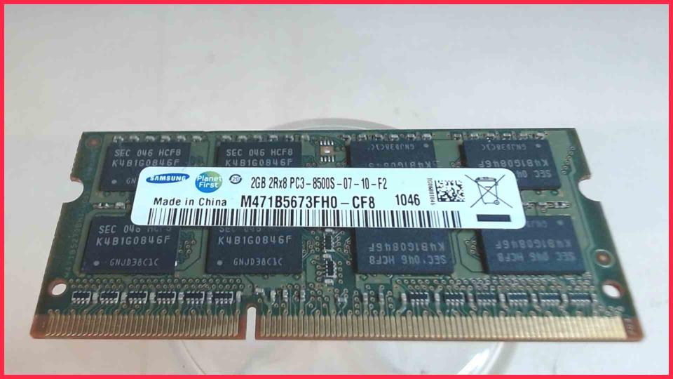 2GB DDR3 Arbeitsspeicher RAM Samsung PC3-8500S-07-10-F2 Samsung NP-RF710